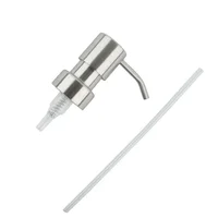 Press Head Soap Pump Bottle Dispenser Hand Jar Liquid Lotion Nozzle Shampoo Shower Gel Stainless Steel Bathroom 2