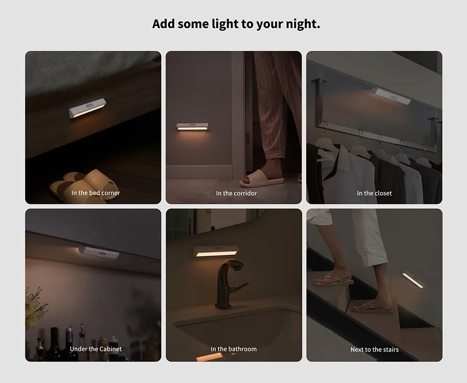 Induction LED Night Light Magnetic Installation with Human Body Light Sensor 2 L