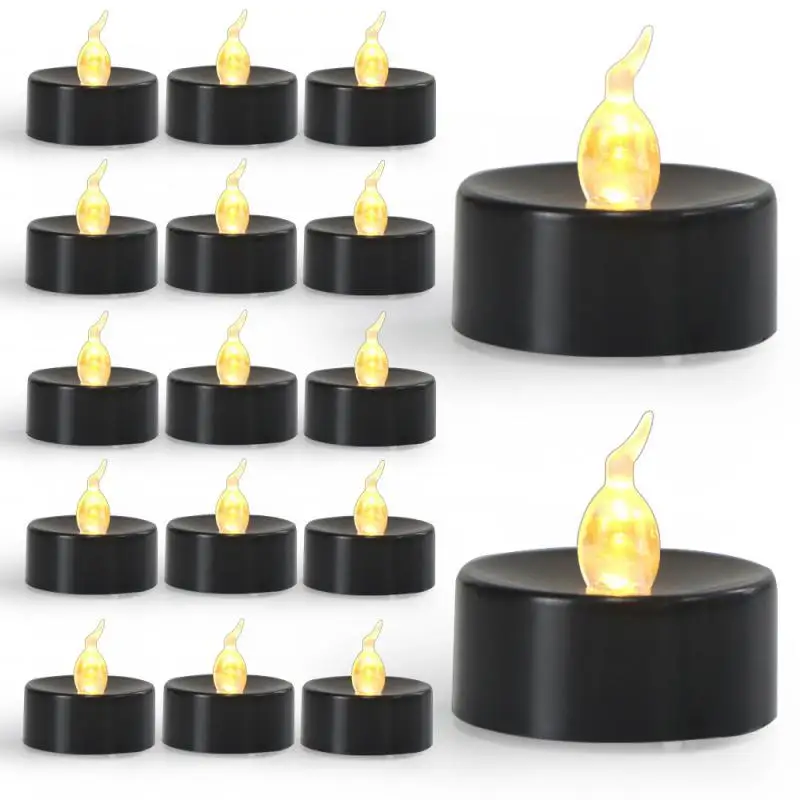 Black Halloween LED tealight Candle Emitting Color:1.5M 10Led 4 3