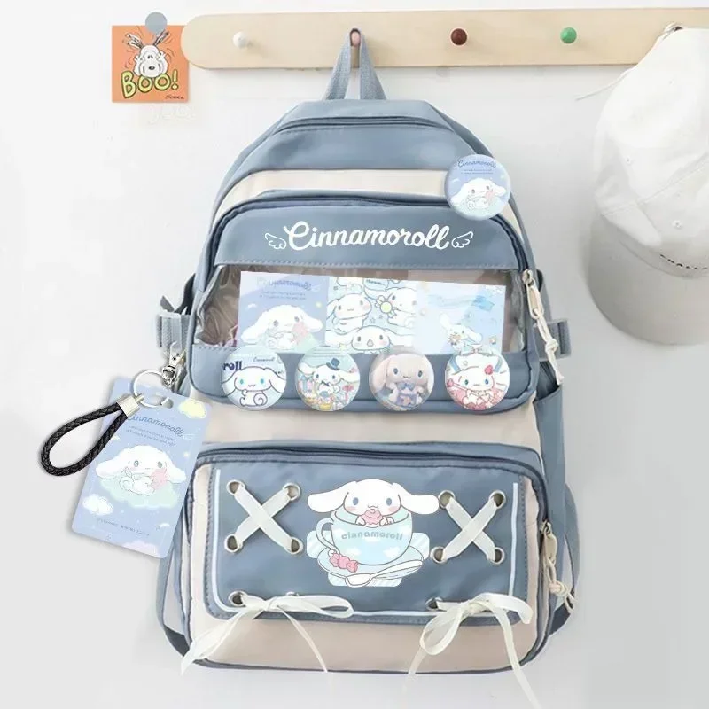 Hello Kitty Kuromi backpack for junior high school students cute cartoon fashion school bag large capacity school bag for women