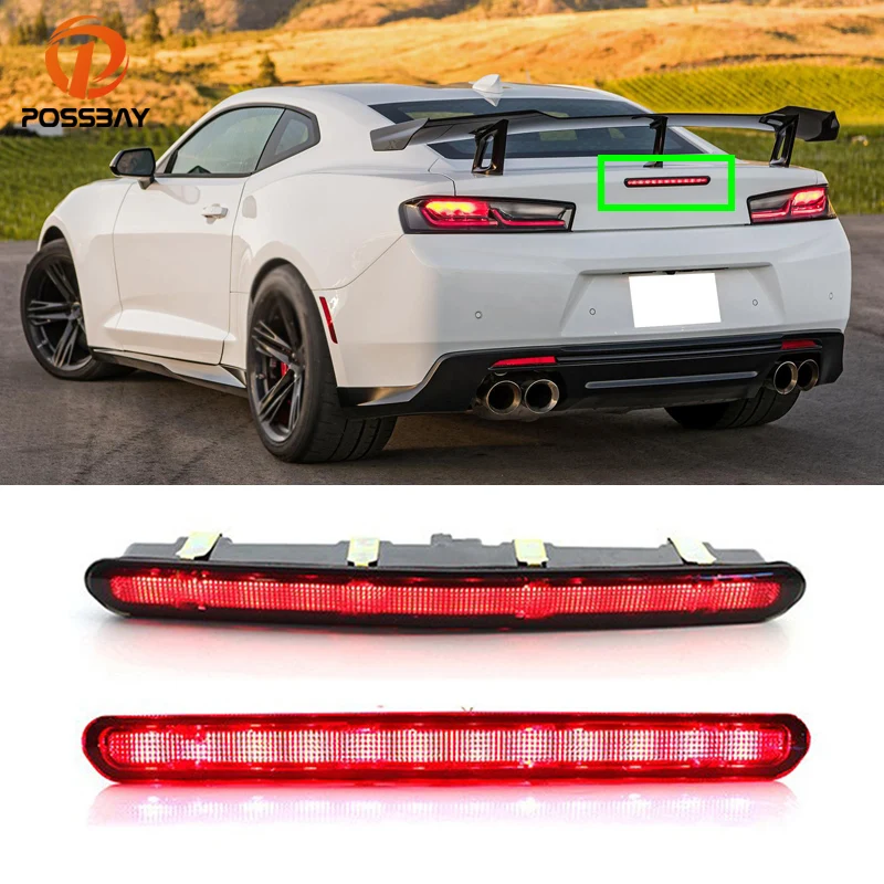 Car Rear LED Third Brake Light High Dark Smoke Red Signal Lamp for
