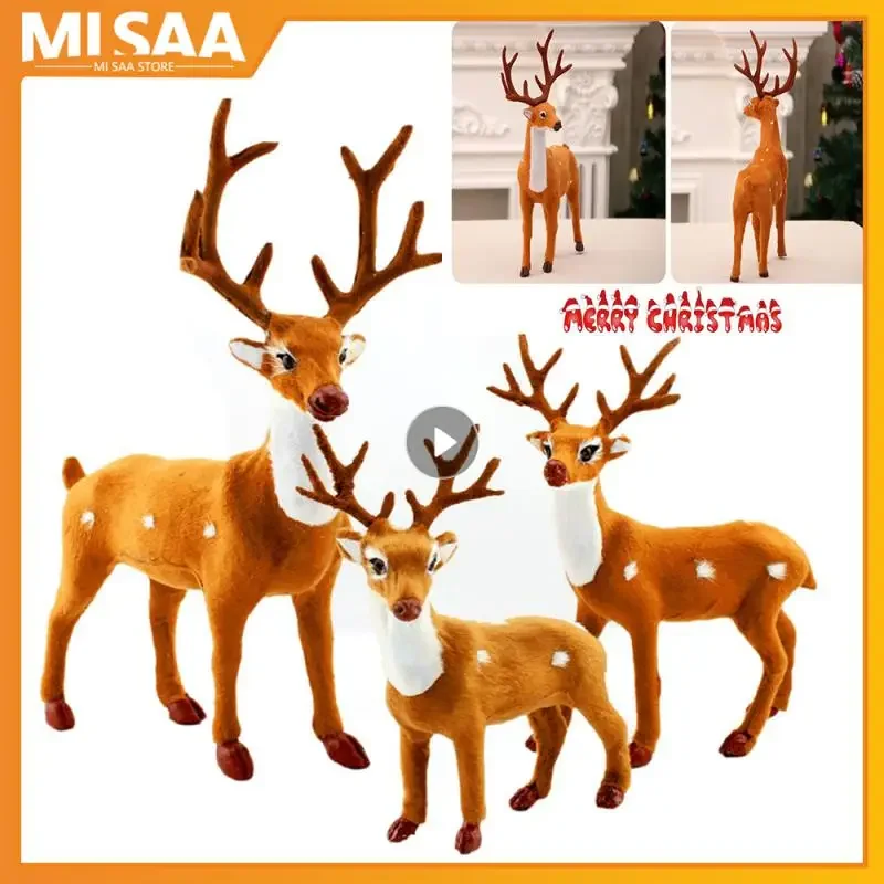 

Vivid Cute Sika Deer Christmas Decorations 2024 For Christmas Gifts Ornaments Artificial Plush Reindeer Christmas Supplies