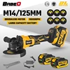 BABEQ 125mm Brushless Angle Grinder Variable Speed Cordless Electric Grinder Wood Cutting Polishing Tool Upgrade 4.0A Battery 1