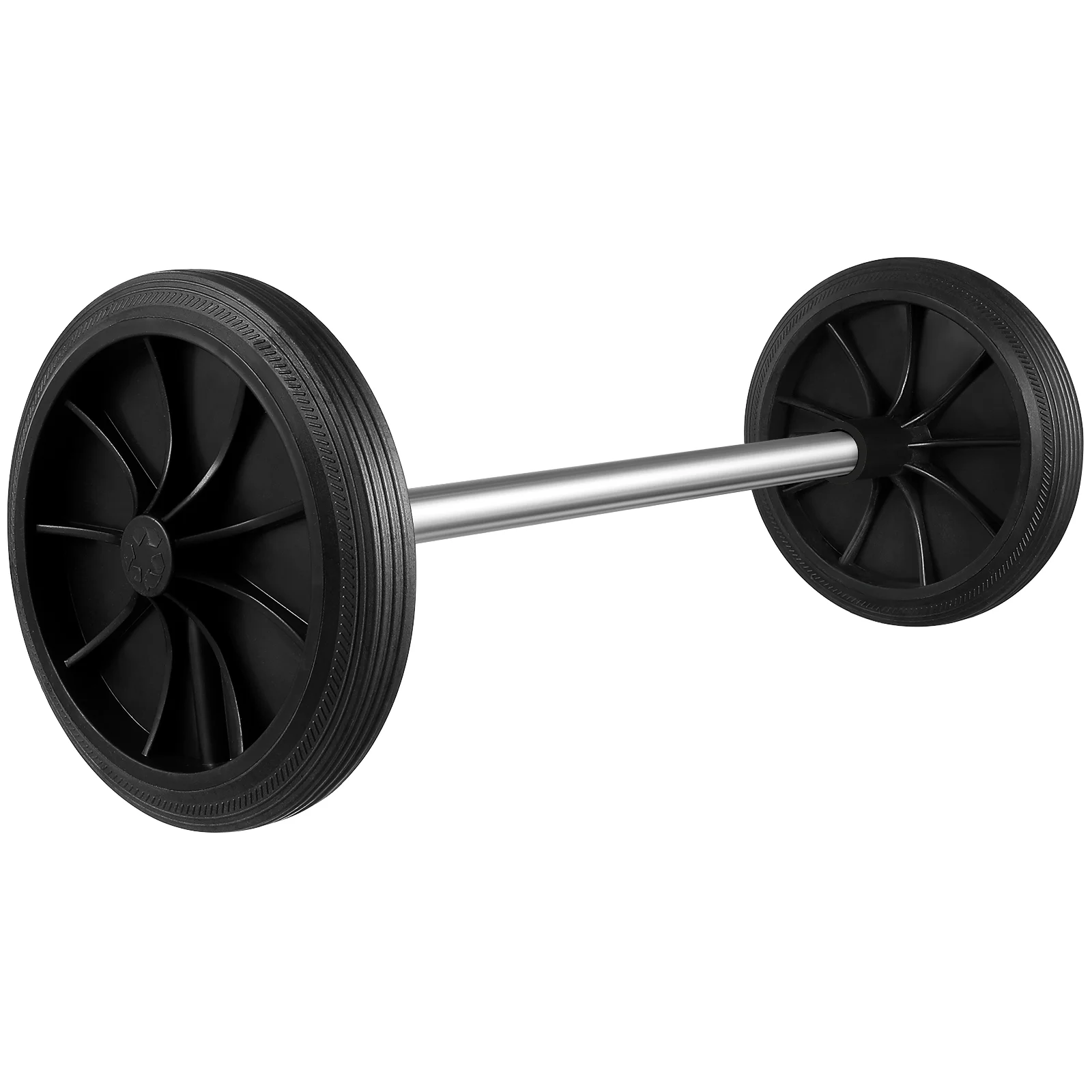 

1 Set Rubber Wheels Trash Can Pulley Garbage Can Wheels with Hollow Shaft