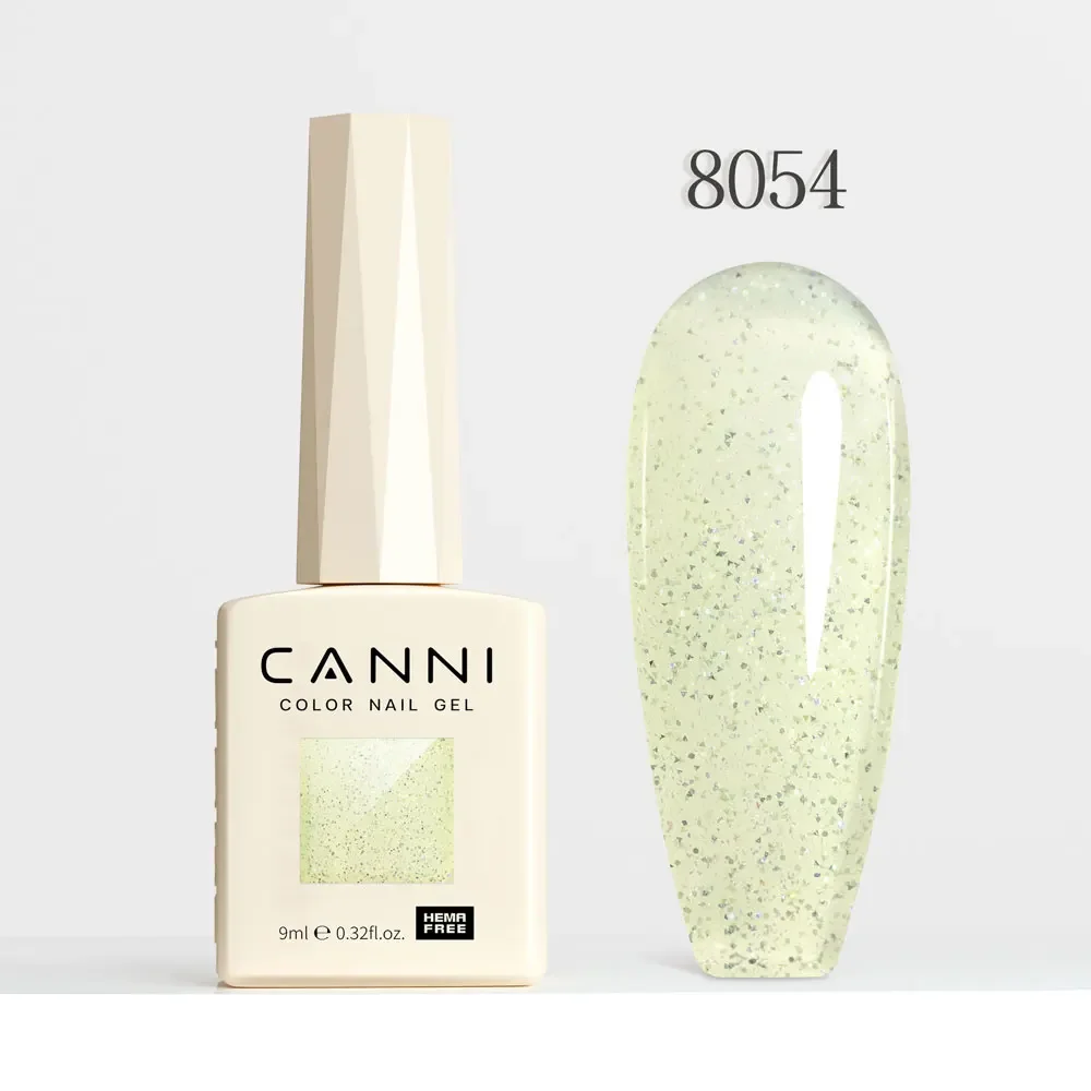 CANNI HEMA Free Black Glitter Diamond Sparkle Gel Polish - Long-Lasting Glossy Finish