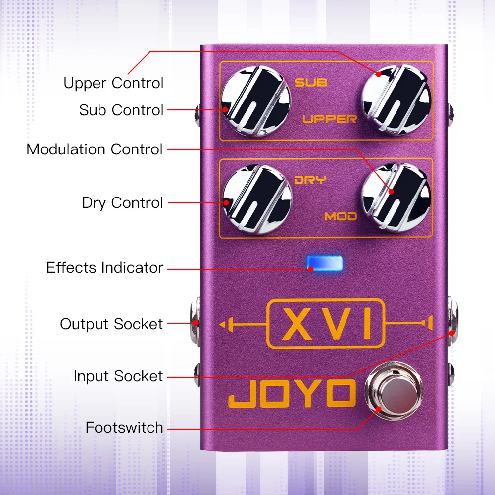JOYO R-13 XVI Octave Guitar Effect Pedal MOD Modulation
