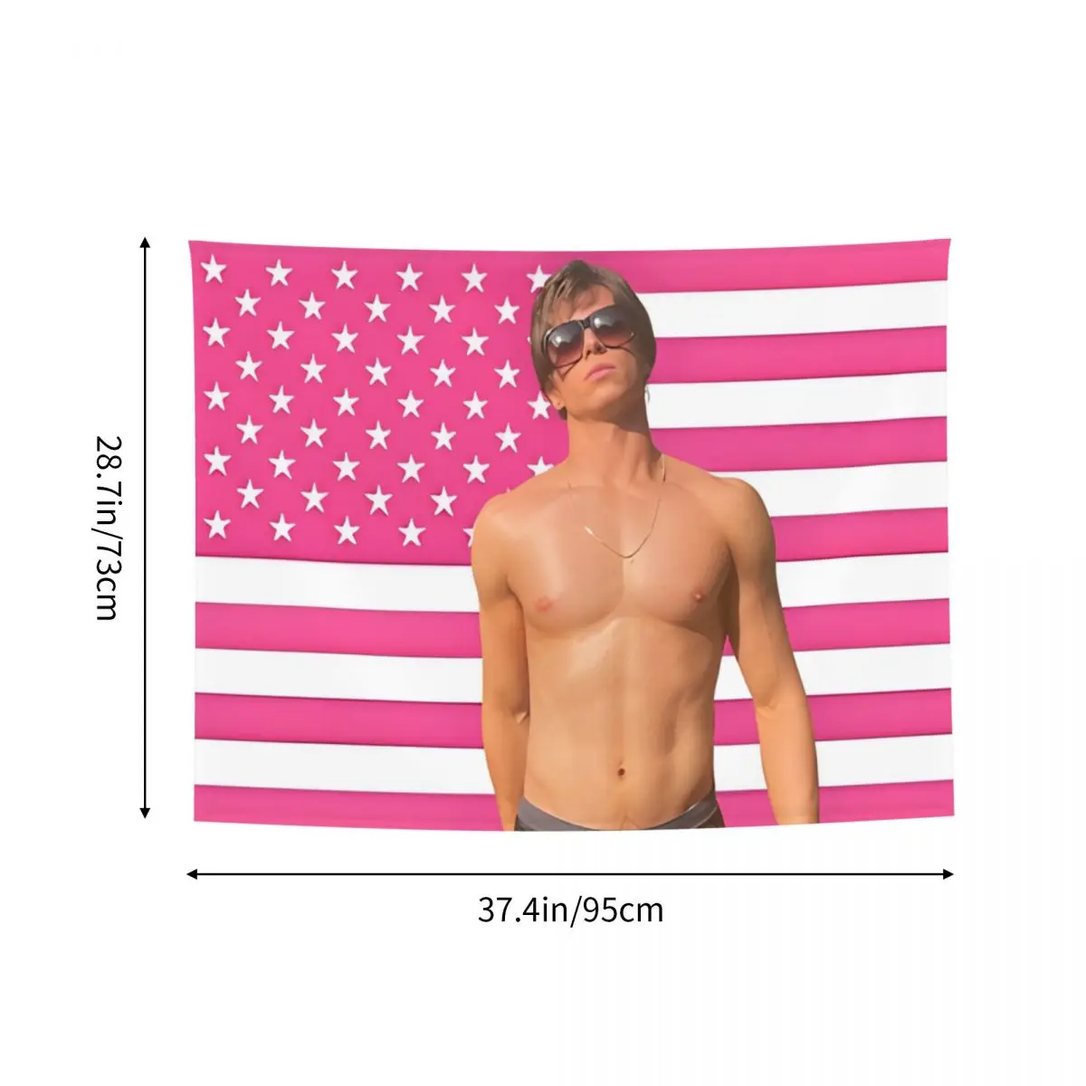 Nicholas Alexander Chavez American Flag Wall Tapestry Decorative Tapestries Poster for Dorm Room Wall Hanging Decor