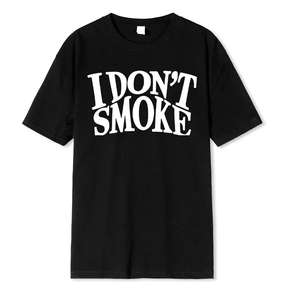

Мужская футболка с забавным принтом I't Smoke, в стиле хип-хоп, летняя футболка, спортивные топы в стиле Харадзюку