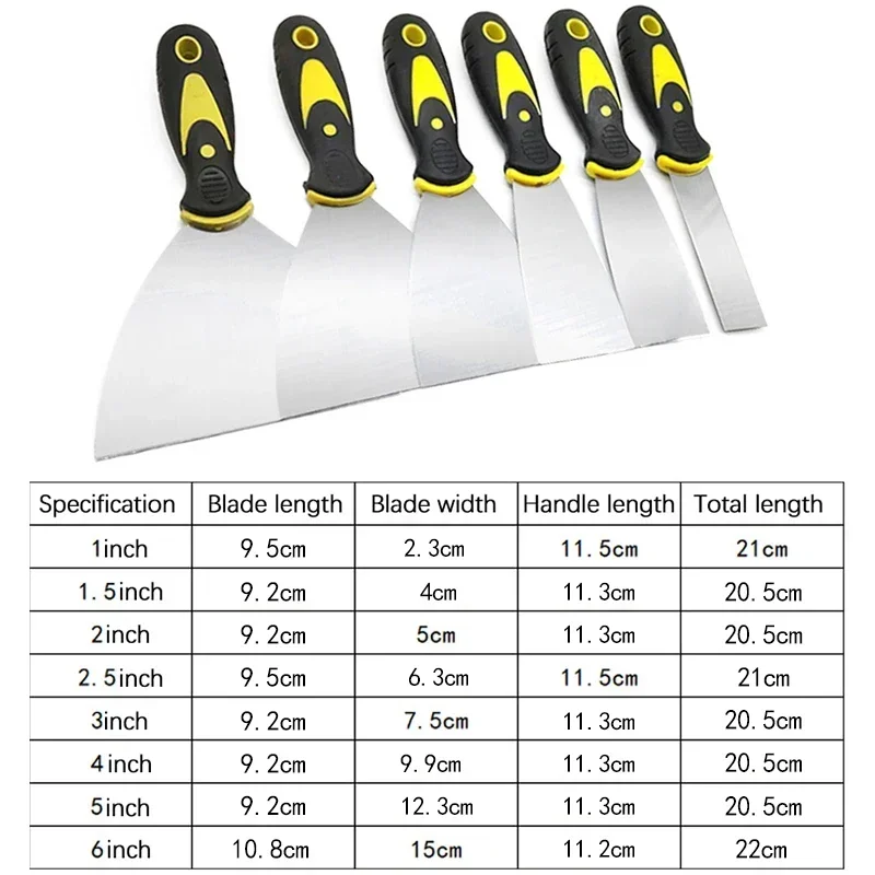 Stainless Steel Putty Knife Filling Spatula Wallpaper Stripper Wood Handle Paint Scraper Drywall Spatula Putty Knife Scraper