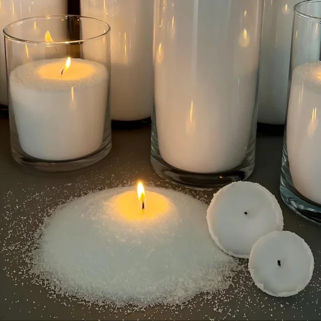 Bougie de sable avec mèches, sable de cire rechargeable, sable de bougie DIY pour la fabrication de bougies, décoration d'intérieur, mariage, Halloween, noël, fête 5