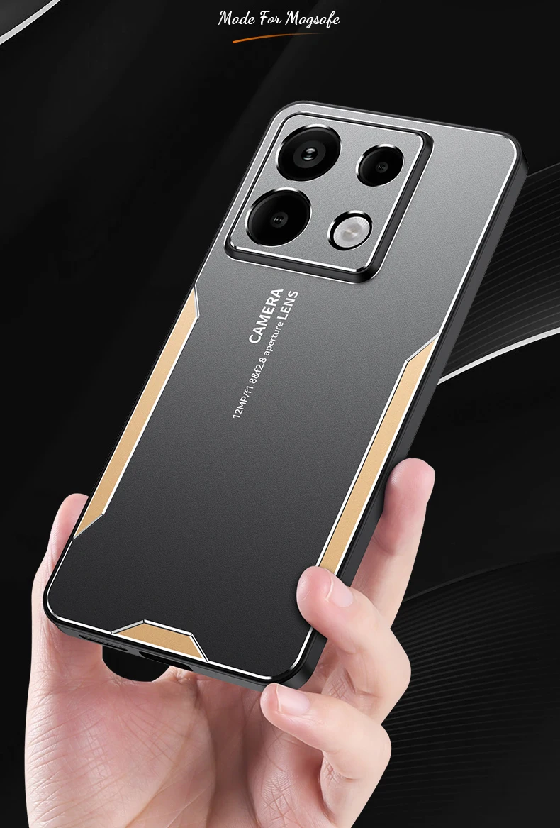 Für Poco X6 5G Fall Metall Aluminium Abdeckung Schutz Objektiv Frost Fall Für Poco X6 5G Verhindern Fingerabdrücke metall + TPU – Detail 6