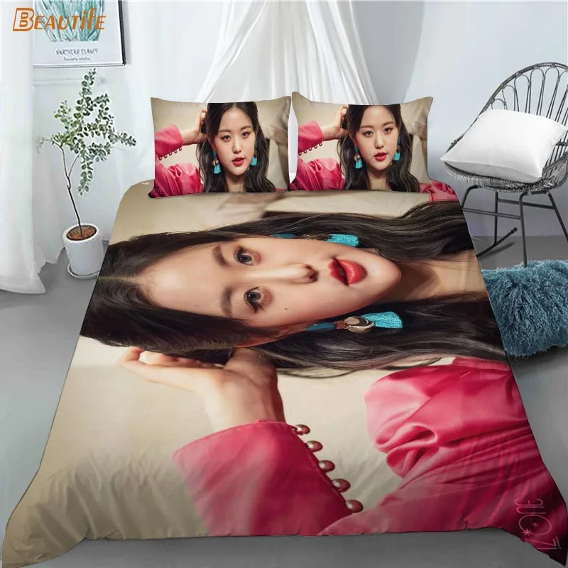 

Custom IVE Jang Wonyoung 3 Pcs Duvet Cover Set Fashion Bedding Sets Comforter Duvet Cover Pillowcase Home Textiles 0505