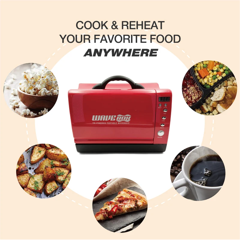 AC100-240V DC12V/24V 7L Portable Food Heater Microwave Oven For Car/Truck/Camping/RV 4
