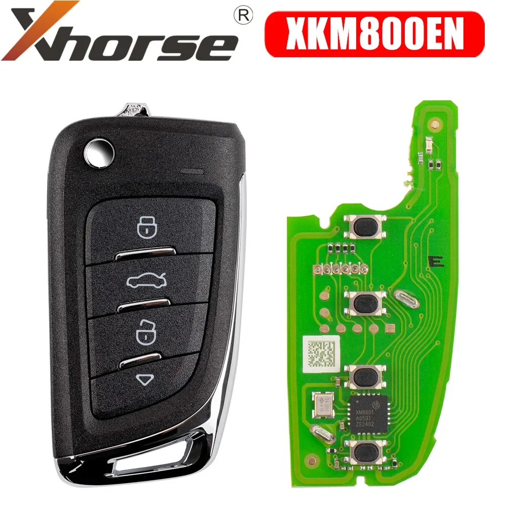 Xhorse XKM800EN Universal Flip Wire Remote Key Knife Style 4 Buttons 1 Piece 1