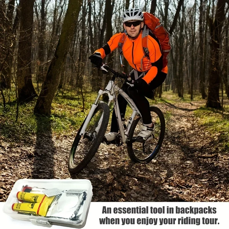 Bike Repair Kit with Vulcanizing Patches & Tools 5