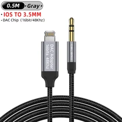 Premium 8 - Pin to 3.5mm Aux Audio Adapter Cable (0.5m)