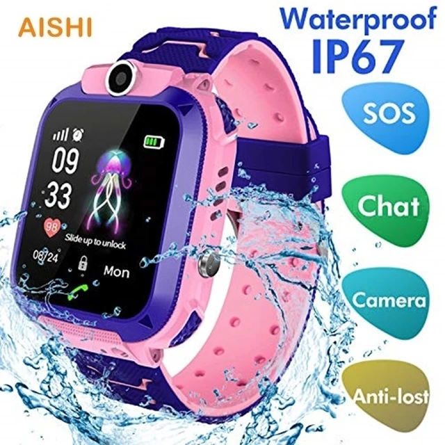 Reloj inteligente para niños con tarjeta Sim 2G, reloj de teléfono SOS para  niños, resistente al agua IP67, regalos para niños y niñas - AliExpress