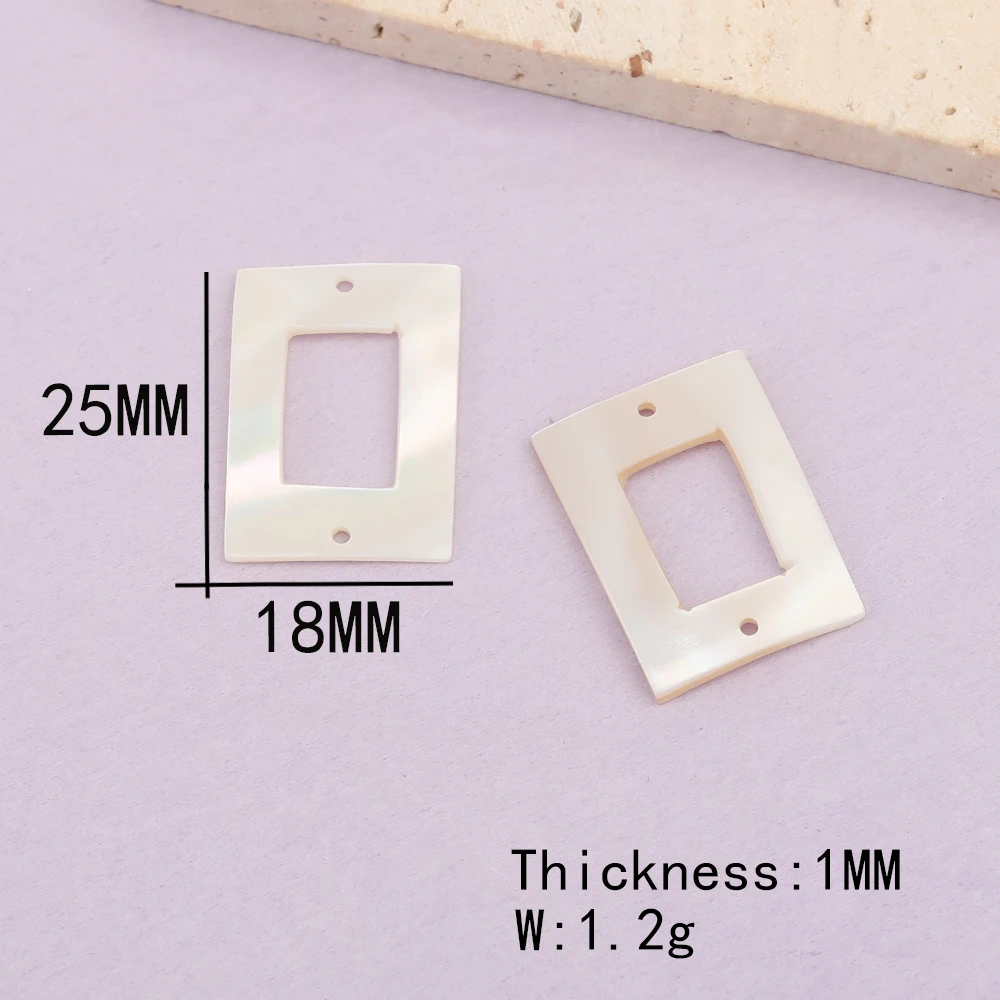 Cordial Design 18*25MM 50Pcs Jewelry Findings Components/Hand Made/Natural Shell/Jewelry Accessories/Rectangle Shape/DIY Charms - cordial