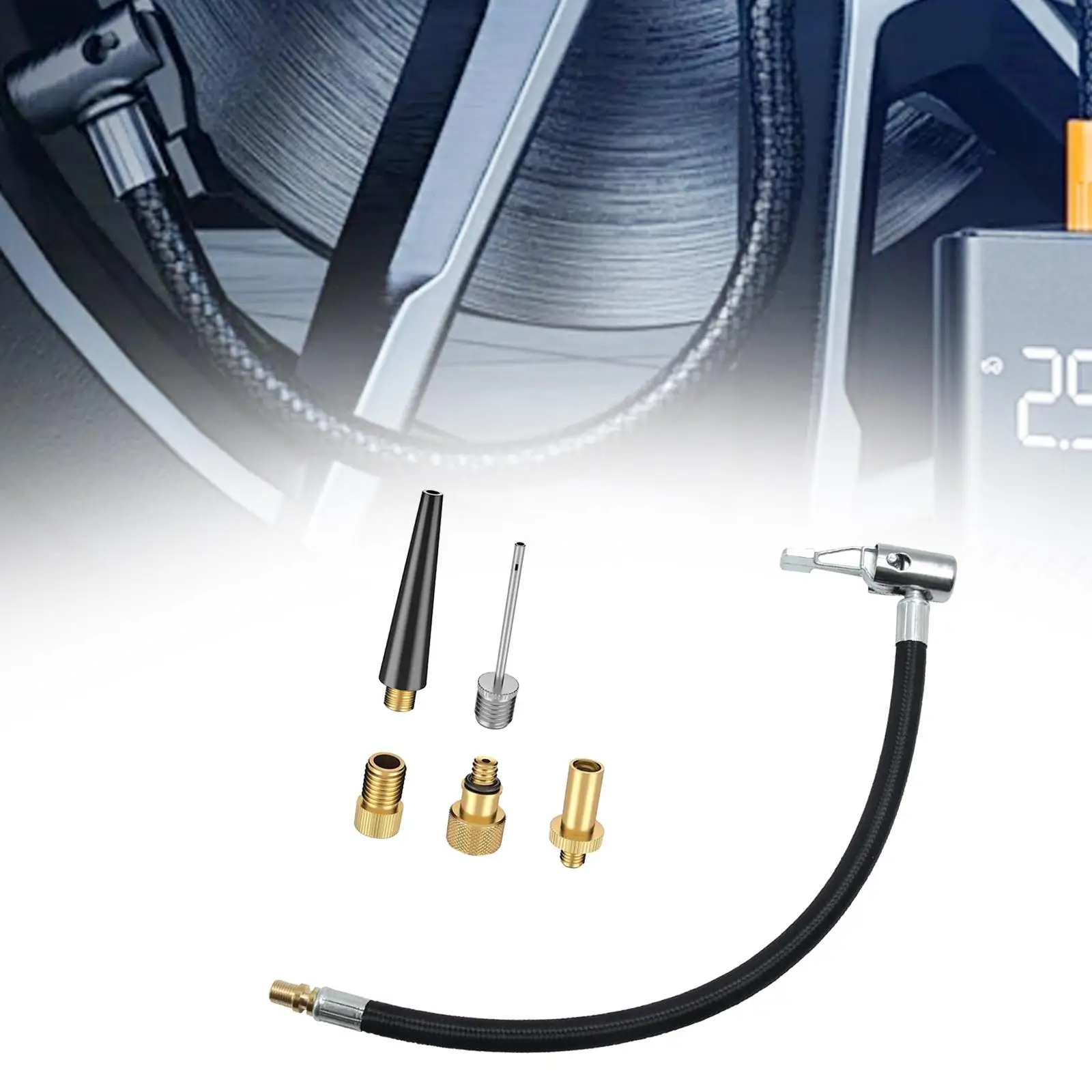 Air Pump Inflator Extension Hose Quick Air Release Extention Replacement Hose for Bicycles Tyre Pump Vehicle Car Motorcycle
