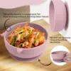 4pcs Baby Silicone Meal Bowl Bib Fork Spoon Set Baby Feeding Tray Bowl Set Bisphenol BPA Free Gift for boy girl Gifts 5