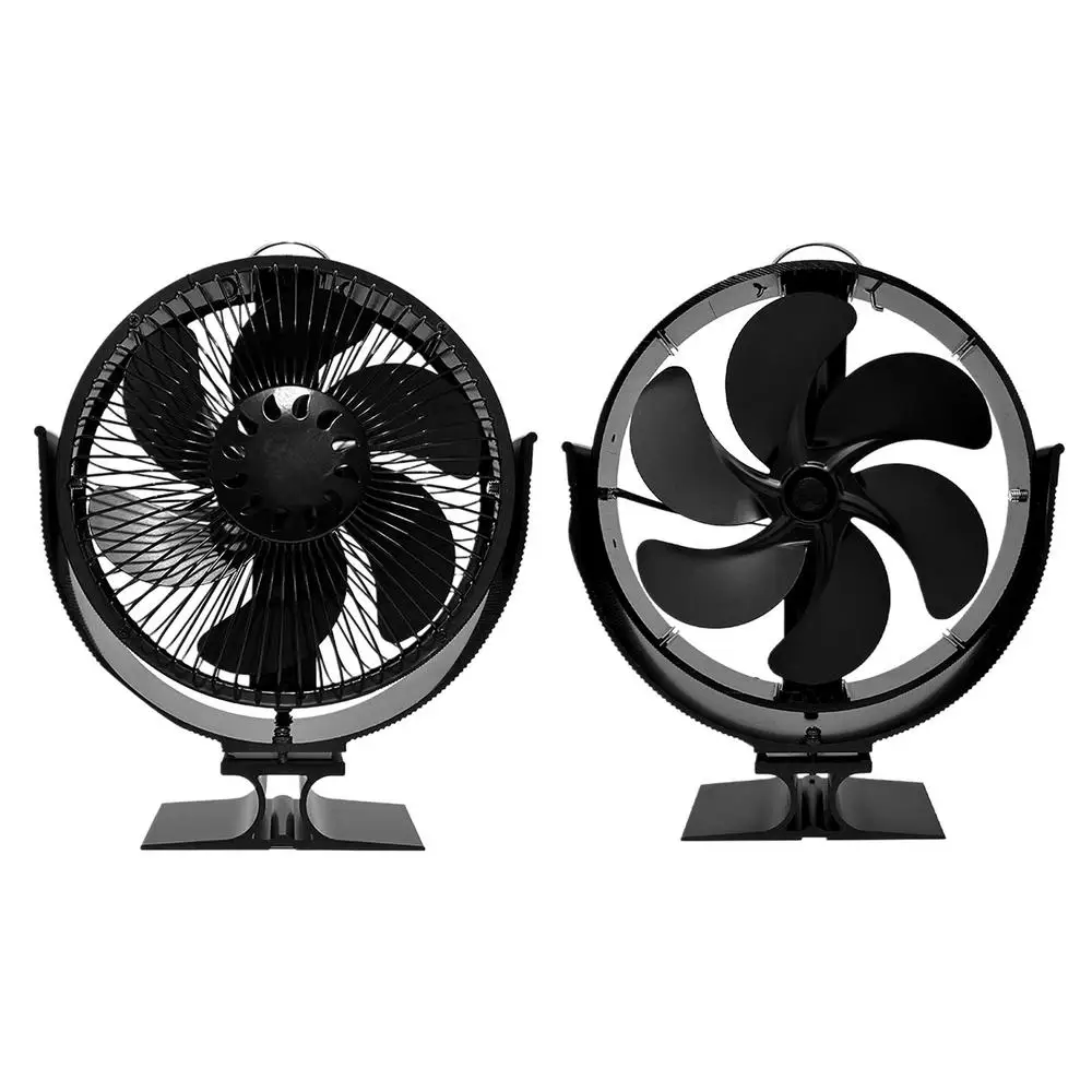 Calor Alimentado Lareira Ventilador com Tampa, Fogão
