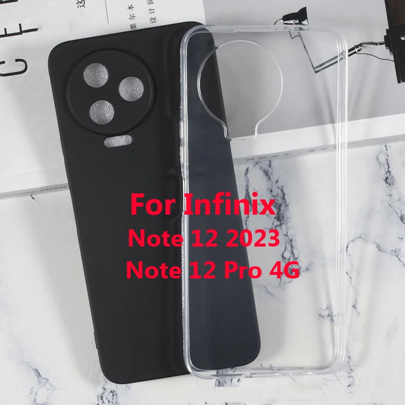 

Camera Protection Silicone Case For Infinix Note 12 Pro 4G X676B Back Cover Soft TPU Cover For Infinix Note 12 2023 X676C Bumper