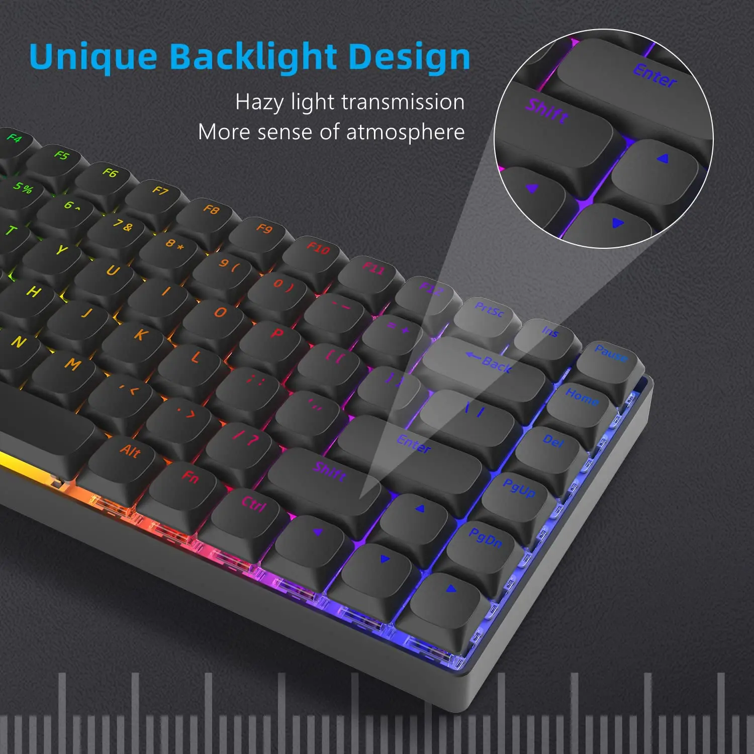 Pbt Personalizado Baixo Perfil Keycaps 118 Teclas Xvx Horizon Keycaps para 60 65 75 100 Cereja Gateron mx Switches Teclado Gamer - Imagem 3