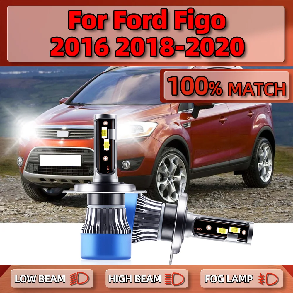 

20000LM LED Canbus Car Headlight Bulbs 120W 3570 CSP Chips Auto Headlamps 6000K 12V 24V For Ford Figo 2016 2018 2019 2020