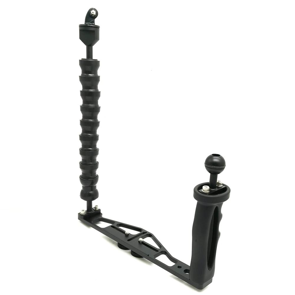 Underwater Compact Camera housing TG7 TG5 TG6 Single Tray with Gopro Tripod Mount Flex Arm