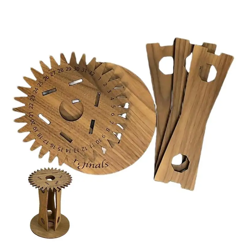 

DIY Hand Rope Braiding Disk Elegant Wood Knitting Disk For Bracelet Creation Decorative Braiding Supplies Innovative