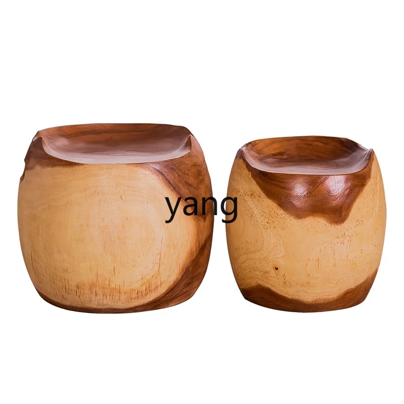 

LXL Furniture Creative round Stool Low Stool Solid Wood Stool Tea Room Tea Table