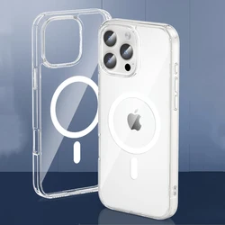 Magnetic Transparent Phone Case with Magsafe Compatibility and Wireless Charging Capability for iPhone 12 Mini (Transparent)
