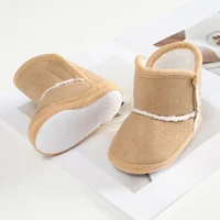 Baby Winter Padded Cotton Shoes Baby Solid Color Soft Sole Toddler Shoes Baby Snow Boots 0-2 Years Old 6