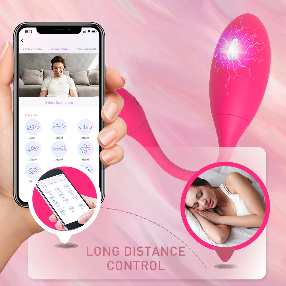 APP Wireless Electric Shock Egg Vibrators Sex Toys For Women G Spot Clitoris Stimulator Vibrating Vaginal Kegel Ball Vibrator female sex toys vaginal vibrators clitoris vibrator vibrator sex toy electric sex toys