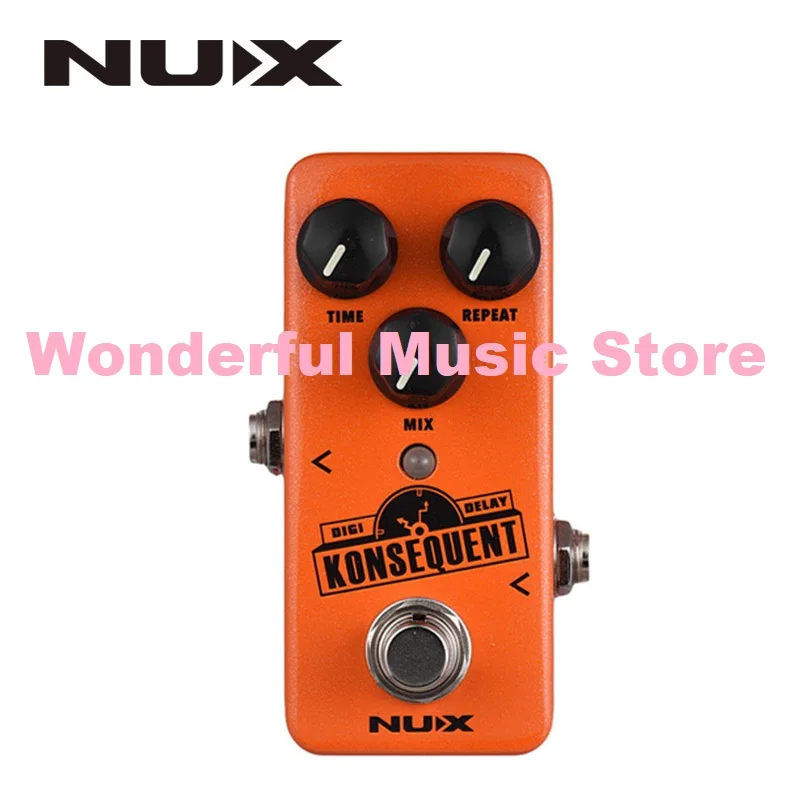 

NUX NDD-2 Konsequent Digital Delay Guitar Effect Pedal 800ms Delay Range Tap Tempo Function Full Metal Shell True Bypass Parts