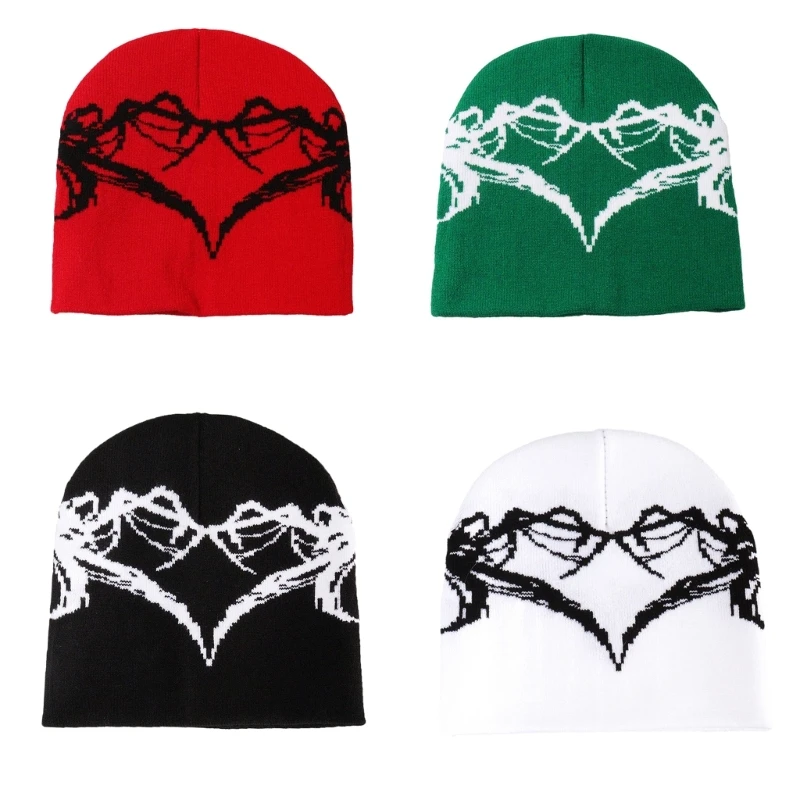 

Knit Cap Autumn And Winter Warm Pullover Hat Spiders Knit Halloween Hat