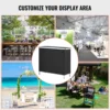 VEVOR Folding Portable Bar Table Tradeshow Podium Table for Party Picnic Exhibition Includes Carrying Case Storage Shelf & Skirt 6