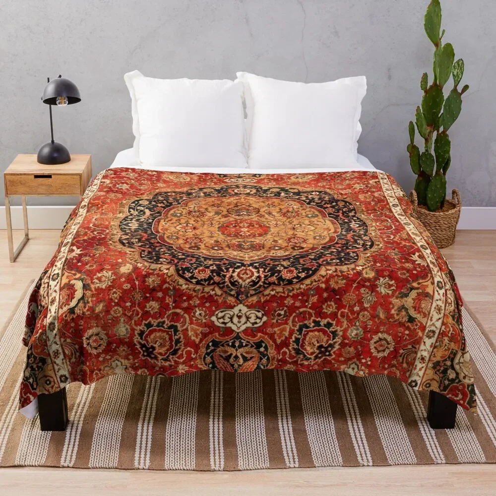 

Seley Antique Persian Rug Print Throw Blanket Bed Comforter Furry Extra Large Throw Blankets