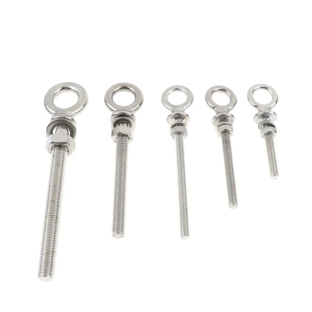 Marine Grade Lifting Eye Bolt 316 Stainless Steel Nut Washer for Boat Dock Solutions Marine Grade Lifting Eye Bolt 316 Stainless Steel Nut Washer for Boat Dock Solutions