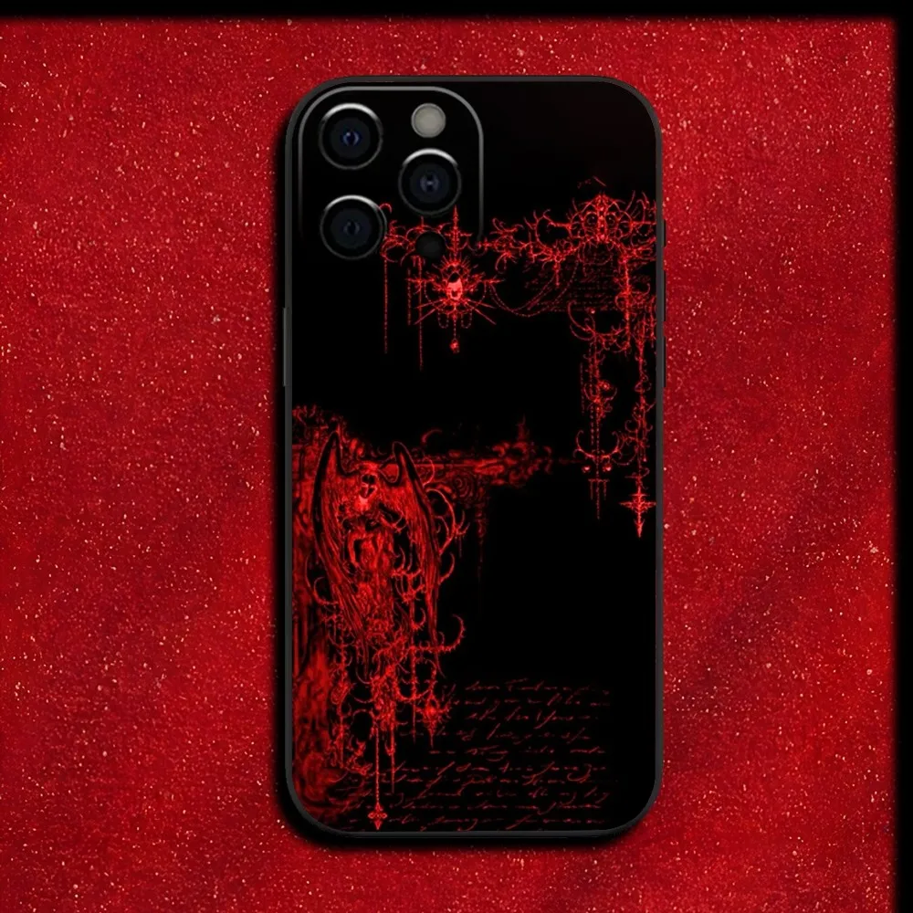 Gothic Cyber Sigil Cross Silicone Phone Case