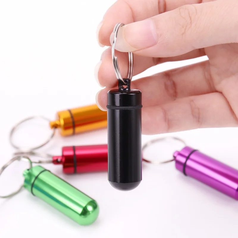 Compact Waterproof Aluminum Pill Organizer and Storage Container