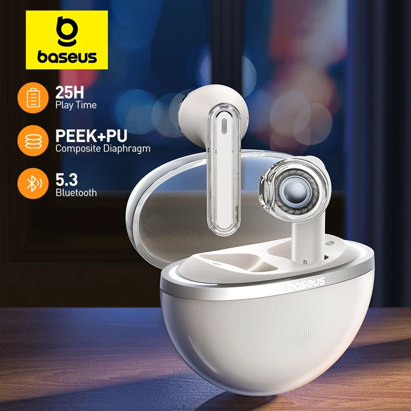 

Baseus Bowie E5 TWS Wireless Earphones Bluetooth 5.3 Earbuds 25H Playtime 2 Mics Noise Reduction HD Call Headsets HIFI Headphone