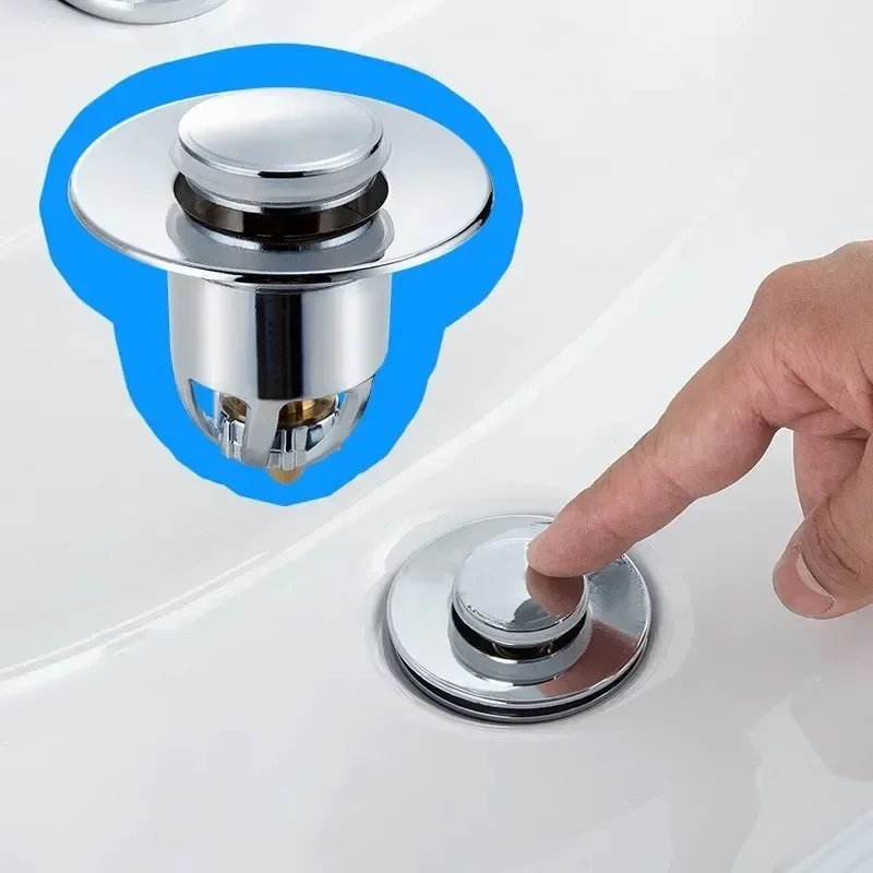 Drain Filter 3/1PCS Universal Wash Basin Filter Bounce Core Push Type Kitchen Sink Bathroom Bathtub Plug