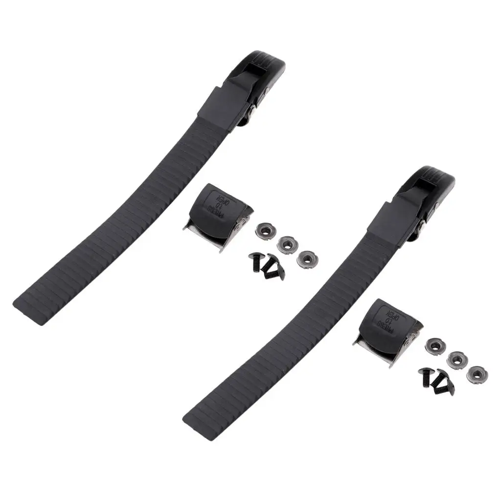 2 Sets Replacement Inline Roller Skate Shoes Strap with Clamp And Screws Nut for Skating Shoes Straps