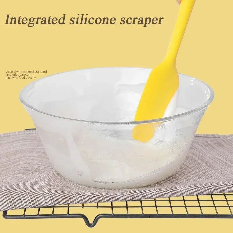 Silicone Spatula Set Gadget Tools Mixing Tool Utensils All for Kitchen and Home Baking Cake Cream Yellow/Brown Scraper 2 Pieces kitchen utensils
