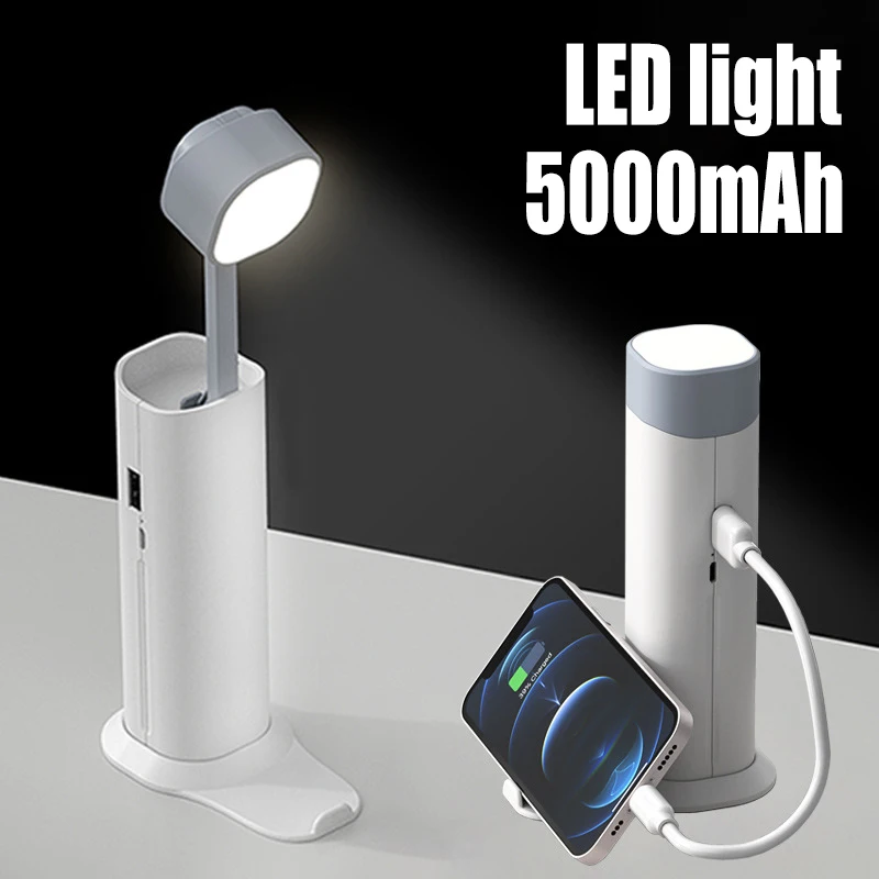 

5000mAh Portable Power Bank Flashlight Camping External Spare Battery Holder For Samsung S22 iPhone 14 13 12 Xiaomi 10S 11S 12S