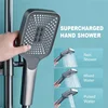 Newly Piano Bathroom Shower System Faucet for 12 Inch Rainfall Shower Head Accessories White Hot Cold Piano Bathroom Shower Set 5