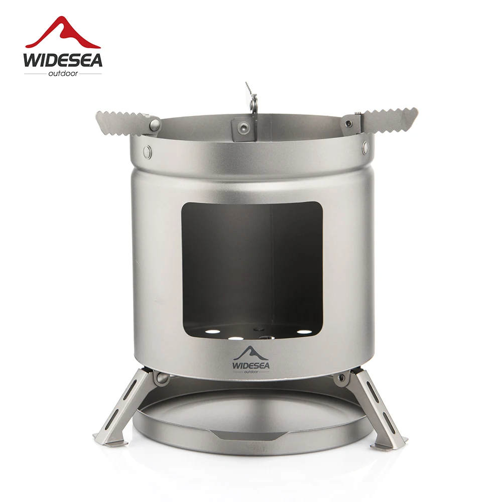 

Widesea Camping Fire Wood Heater Titanium Stove Tourist Burner Cooker Outdoor Survival Trekking Hiking Supplies Picnic