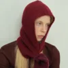 Cashmere Balaclava Hats with Alpaca Wool Beanie for Women's Autumn and Winter 3