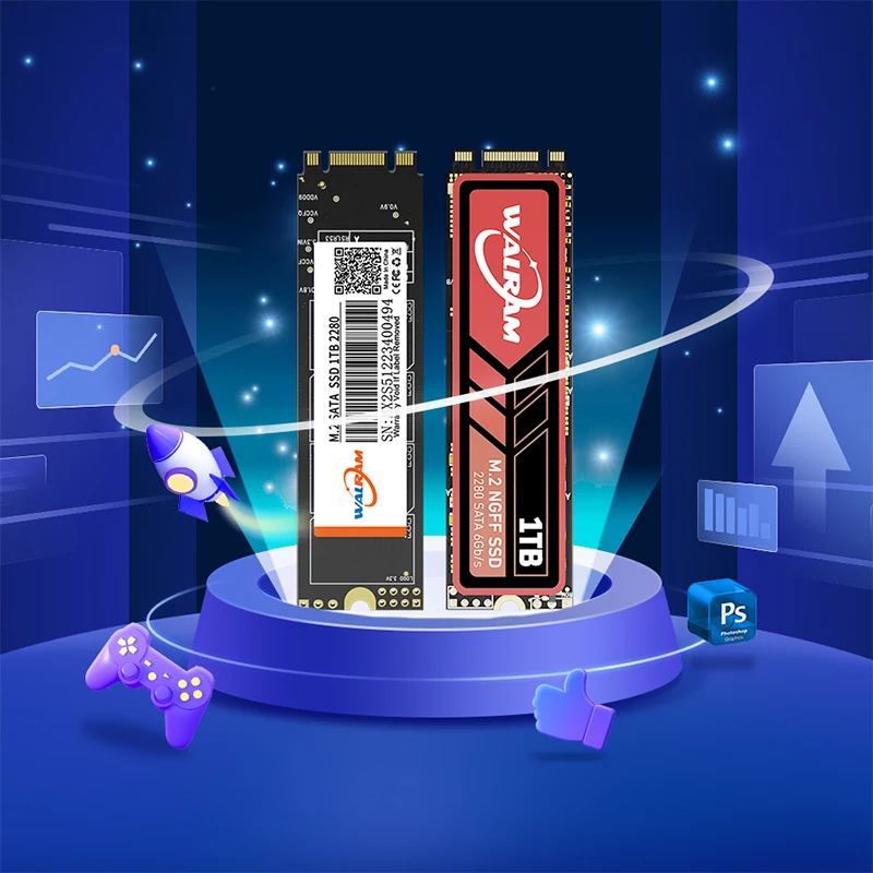 WALRAM Ʈ ũž 2280 ָ Ʈ ̺ ϵ ũ,  M.2 NGFF SATA3 SSD, 128GB, 256GB, 512GB, 1TB